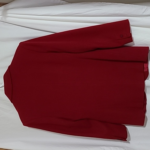 Ashley Scott Women's Size Large Red Wool Blend Coat Hello Fall and Winter! - Picture 8 of 9